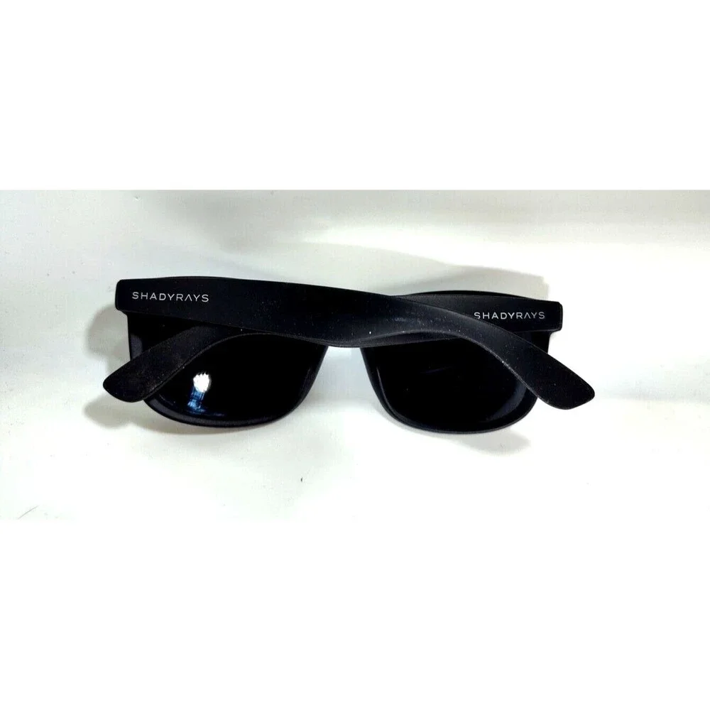 Shadyrays Mens Polarized  Sunglasses Black Square 50-19-140 Full Rim Black Lens